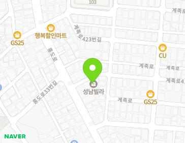 대전광역시 동구 계족로417번길 43 (홍도동, 성남빌라) 지도