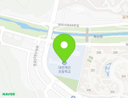 대전광역시 유성구 학하서로 74 (계산동, 대전계산초등학교) 지도