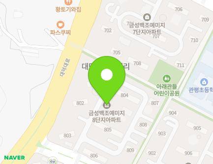 대전광역시 유성구 배울2로 3 (관평동, 대덕테크노밸리8단지아파트) 지도