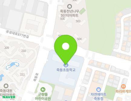 대전광역시 유성구 죽동로 52 (죽동, 대전죽동초등학교) 지도