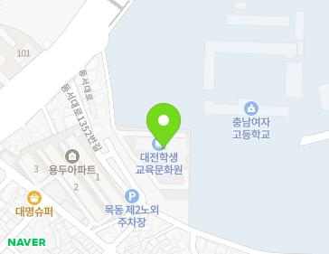 대전광역시 중구 동서대로 1360 (목동, 대전학생교육문화원) 지도