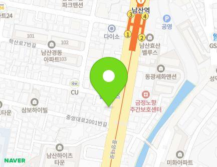 부산광역시 금정구 중앙대로 2005 (남산동) 지도