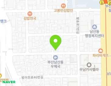 부산광역시 금정구 범어천로52번길 27 (남산동, 남산동새마을금고) 지도