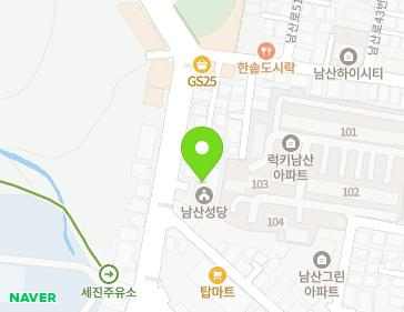 부산광역시 금정구 금샘로 466 (남산동, 남산성당) 지도