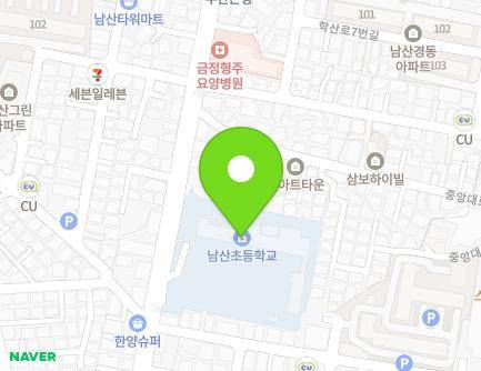 부산광역시 금정구 금강로 614 (남산동, 남산초등학교) 지도