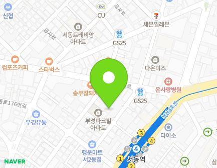 부산광역시 금정구 서동로194번길 12-1 (서동, 대성오피스텔) 지도