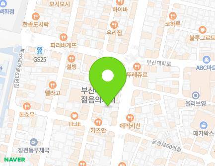 부산광역시 금정구 금정로 63-1 (장전동) 지도