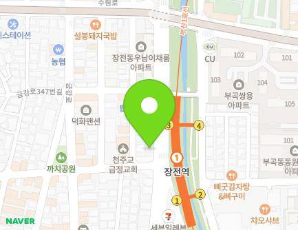 부산광역시 금정구 금정로 151-1 (장전동) 지도