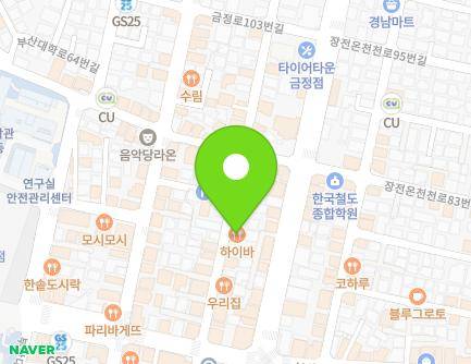 부산광역시 금정구 부산대학로50번길 20 (장전동) 지도