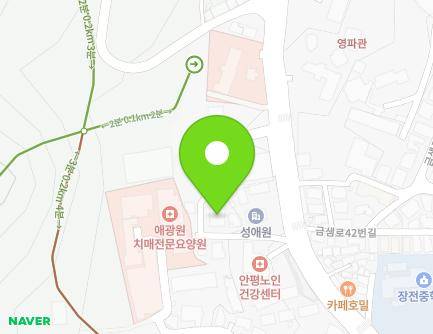 부산광역시 금정구 금샘로 39-14 (장전동) 지도