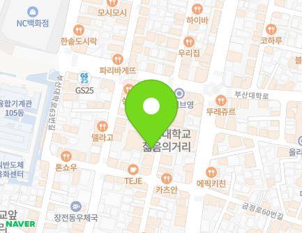 부산광역시 금정구 부산대학로49번길 18 (장전동) 지도