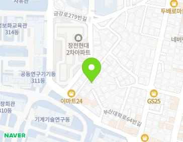 부산광역시 금정구 금강로279번안길 10 (장전동, 효원아름빌) 지도