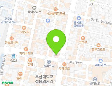 부산광역시 금정구 금정로 75 (장전동, 부산은행) 지도