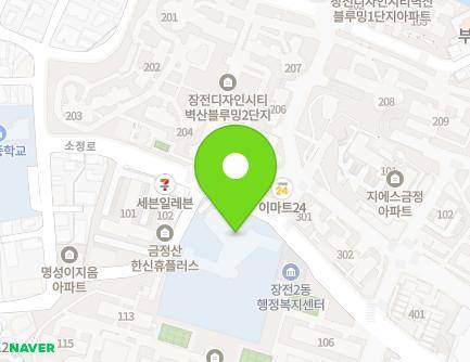 부산광역시 금정구 소정로 31 (장전동, 금빛초등학교) 지도