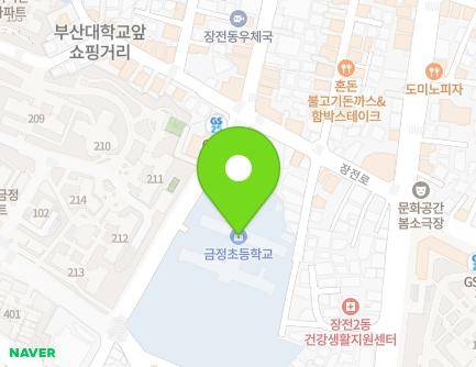 부산광역시 금정구 식물원로44번길 46 (장전동, 금정초등학교,금정유치원) 지도