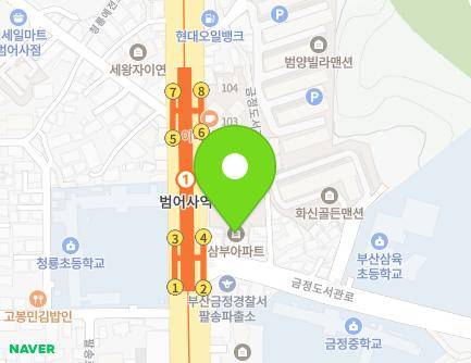 부산광역시 금정구 금정도서관로 3 (청룡동, 삼부아파트) 지도