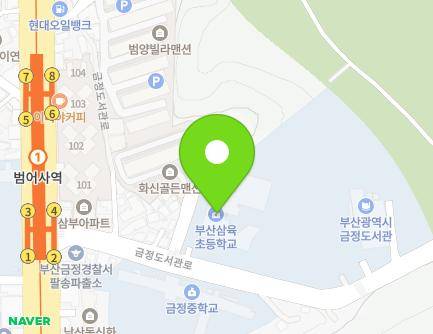 부산광역시 금정구 금정도서관로 17 (청룡동, 부산삼육초등학교) 지도