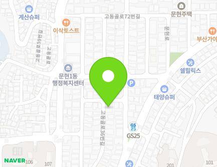 부산광역시 남구 고동골로36번길 42 (문현동, 동남빌라) 지도