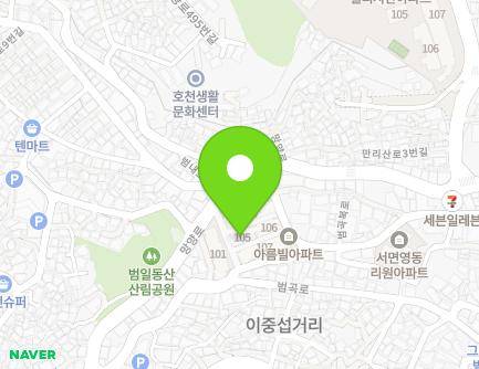 부산광역시 동구 범곡서로 8 (범일동, 아름빌아파트) 지도