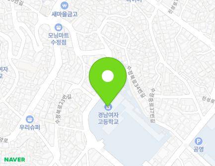 부산광역시 동구 수정중로 29 (수정동, 경남여자고등학교) 지도