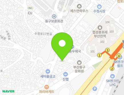 부산광역시 동구 고관로 90 (수정동, 베스안오션뷰) 지도