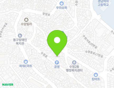 부산광역시 동구 수정로 54-1 (수정동, 수정3동공영주차장) 지도