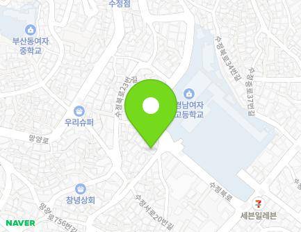 부산광역시 동구 수정서로 25 (수정동, 효원하이츠빌라) 지도