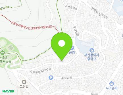 부산광역시 동구 수정공원로 79-1 (수정동) 지도