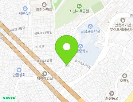 부산광역시 동구 증산동로 26 (좌천동) 지도