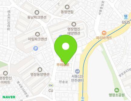 부산광역시 동래구 명서로 153-4 (명장동, 작은샘어린이집) 지도