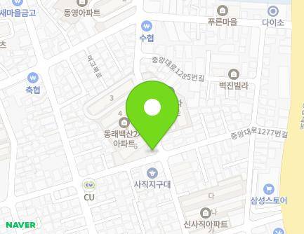 부산광역시 동래구 여고로127번길 49 (사직동, 동래백산아파트) 지도