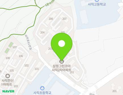 부산광역시 동래구 쇠미로81번길 22 (사직동, 사직2차삼정그린코아아파트) 지도