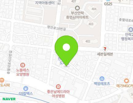 부산광역시 동래구 화현길 11 (안락동) 지도