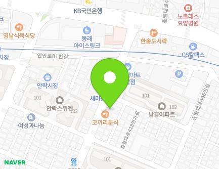 부산광역시 동래구 충렬대로428번길 33 (안락동) 지도