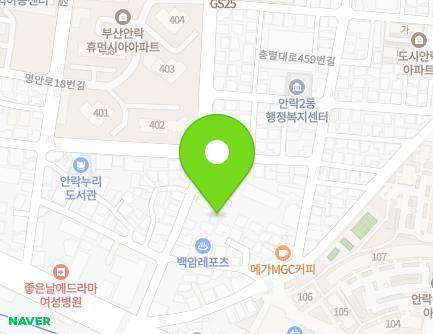 부산광역시 동래구 충렬대로457번길 30-8 (안락동, 사회복지법인우리어린이집) 지도