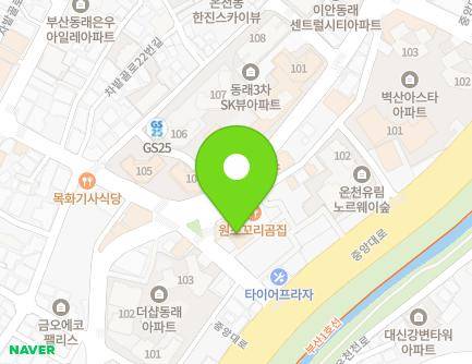 부산광역시 동래구 차밭골로 6-5 (온천동) 지도