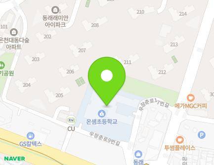 부산광역시 동래구 충렬대로75번길 25 (온천동, 온샘초등학교) 지도