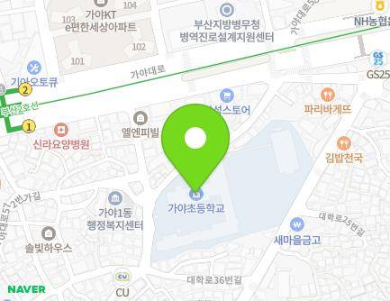 부산광역시 부산진구 대학로 22 (가야동, 가야초등학교) 지도