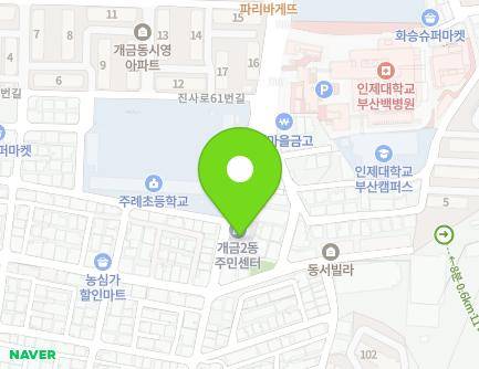 부산광역시 부산진구 복지로 93 (개금동, 개금2동주민센터) 지도