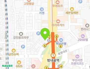 부산광역시 부산진구 중앙대로 617 (범천동) 지도