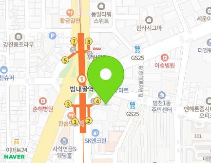 부산광역시 부산진구 범일로 188-1 (범천동, 강남병원) 지도