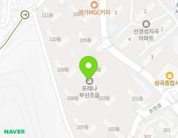 부산광역시 부산진구 초연로 6 (초읍동, 포레나부산초읍) 지도