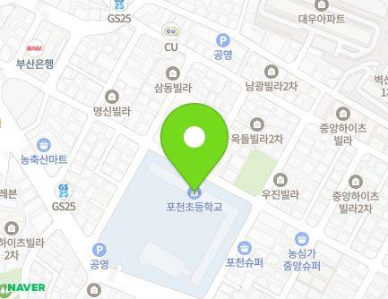 부산광역시 북구 시랑로 115 (구포동, 포천초등학교) 지도