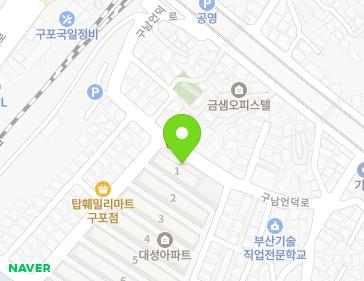 부산광역시 북구 구남언덕로 22 (구포동, 구포대성아파트) 지도