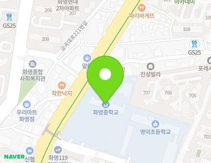부산광역시 북구 금곡대로186번길 13 (화명동, 화명중학교) 지도
