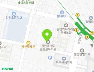 부산광역시 사상구 학감대로267번길 20 (감전동, 엘크루센트로아파트) 지도