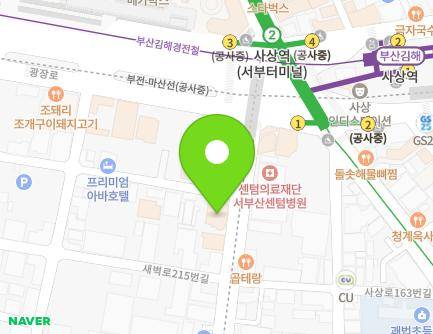 부산광역시 사상구 새벽로 223 (괘법동, 신한은행) 지도