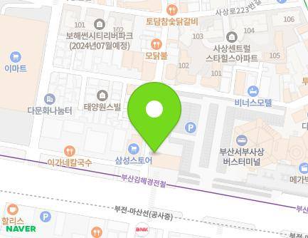 부산광역시 사상구 사상로 201 (괘법동, 서부시외버스터미널) 지도