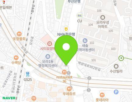 부산광역시 사상구 백양대로 901 (모라동, 새마을금고) 지도