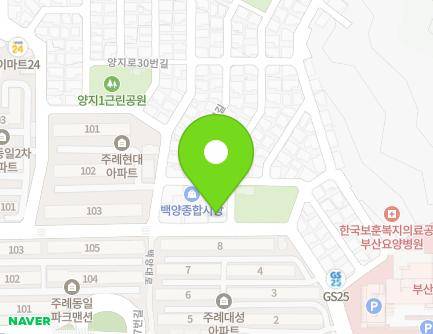 부산광역시 사상구 양지로 22 (주례동, 주례119안전센터) 지도